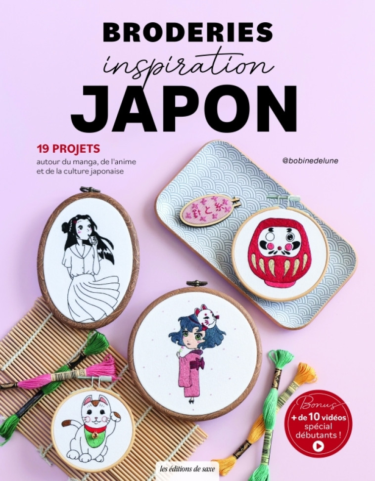 Broderies inspiration Japon. - Faustine Mezzy, @bobinedelune @bobinedelune,  @bobinedelune - DE SAXE