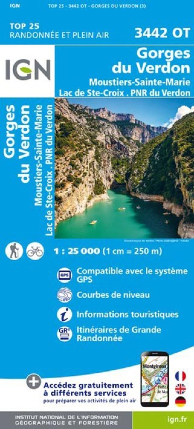 3442Ot Gorges Du Verdon/Moustiers/Lac De Sainte Croix/Pnr Du Verdon - XXX - IGN