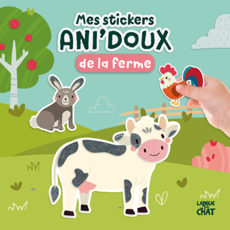 Mes stickers Ani'doux de la ferme - Mad Pillow, Collectif Collectif - LANGUE AU CHAT