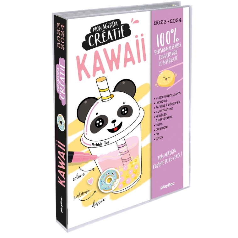 AGENDA SCOLAIRE DIY KAWAII 2023-2024 - XXX - PLAY BAC