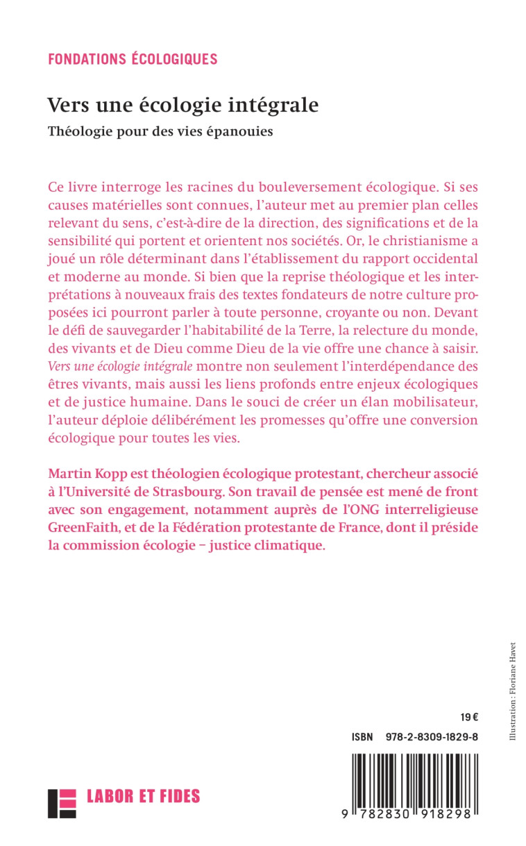 Vers une écologie intégrale - Martin Kopp - LABOR ET FIDES