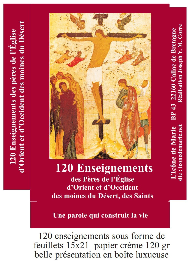 120 Enseignements des pères de l’Eglise  d’Orient et d’Occident - Joseph Corré, Joseph Corré - ICONE DE MARIE