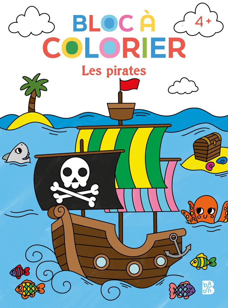 Bloc à colorier  - Les pirates - XXX - BALLON