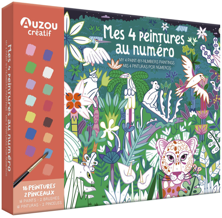 MON COFFRET D'ARTISTE - MES 4 PEINTURES AU NUMÉRO - Paula MC GLOIN - AUZOU