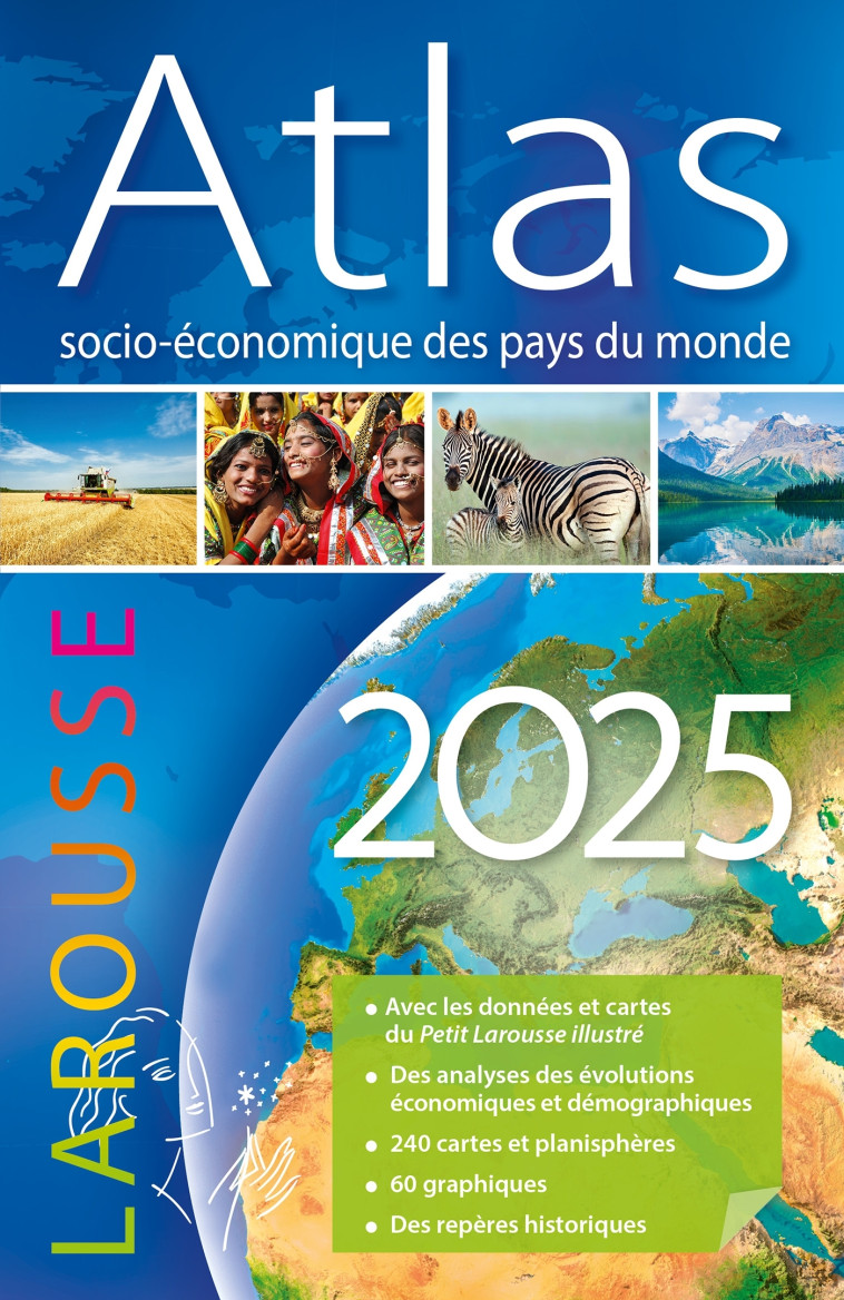 Atlas socio-économique des pays du monde 2025 -  Collectif - LAROUSSE