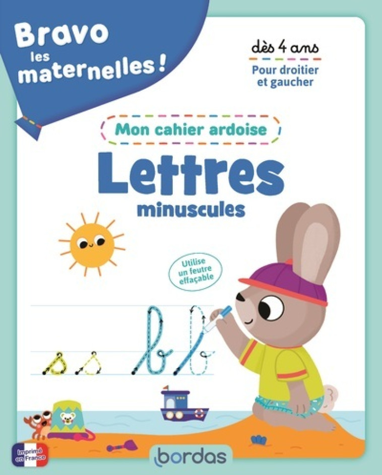 Bravo les maternelles - Mon cahier ardoise - Lettres minuscules - Vanessa Vautier, Vanessa Vautier - BORDAS