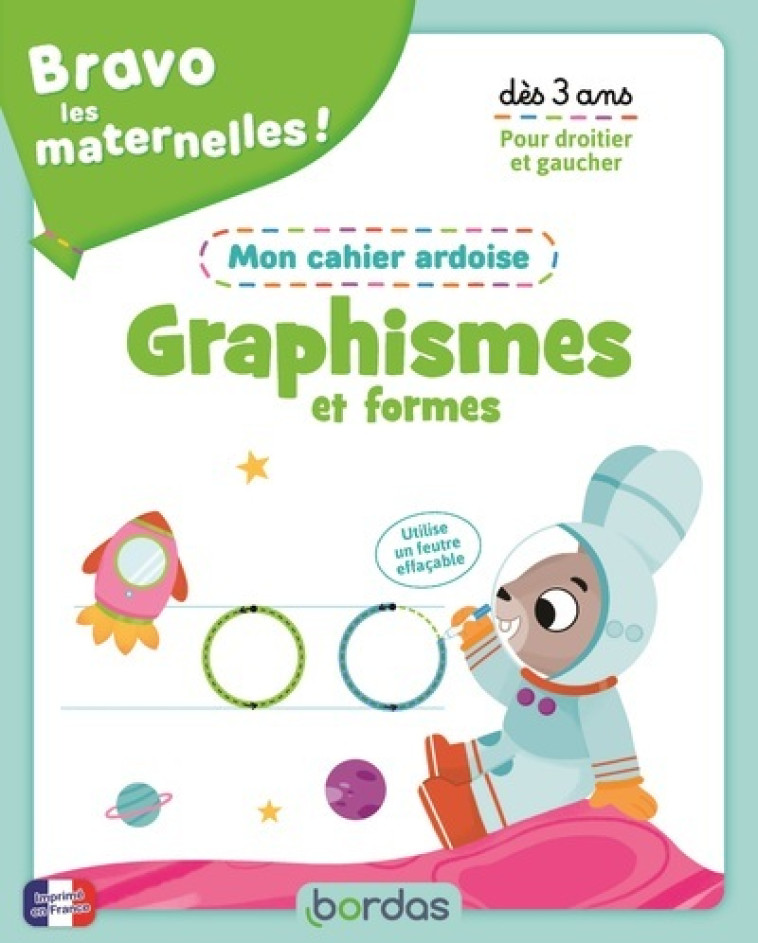 Bravo les maternelles - Mon cahier ardoise - Graphismes et formes - Vanessa Vautier, Vanessa Vautier - BORDAS