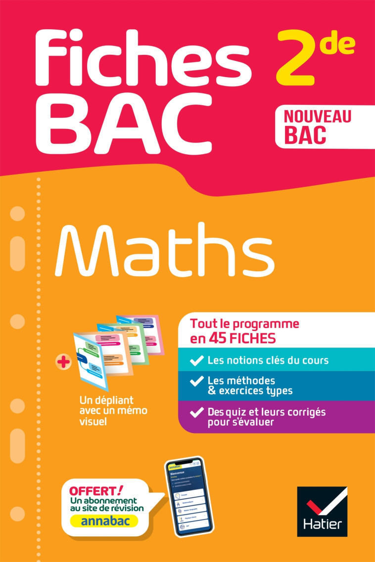 Fiches bac - Maths 2de - Hervé Kazmierczak, Christophe Roland, Hervé Kazmierczak, Christophe Roland - HATIER