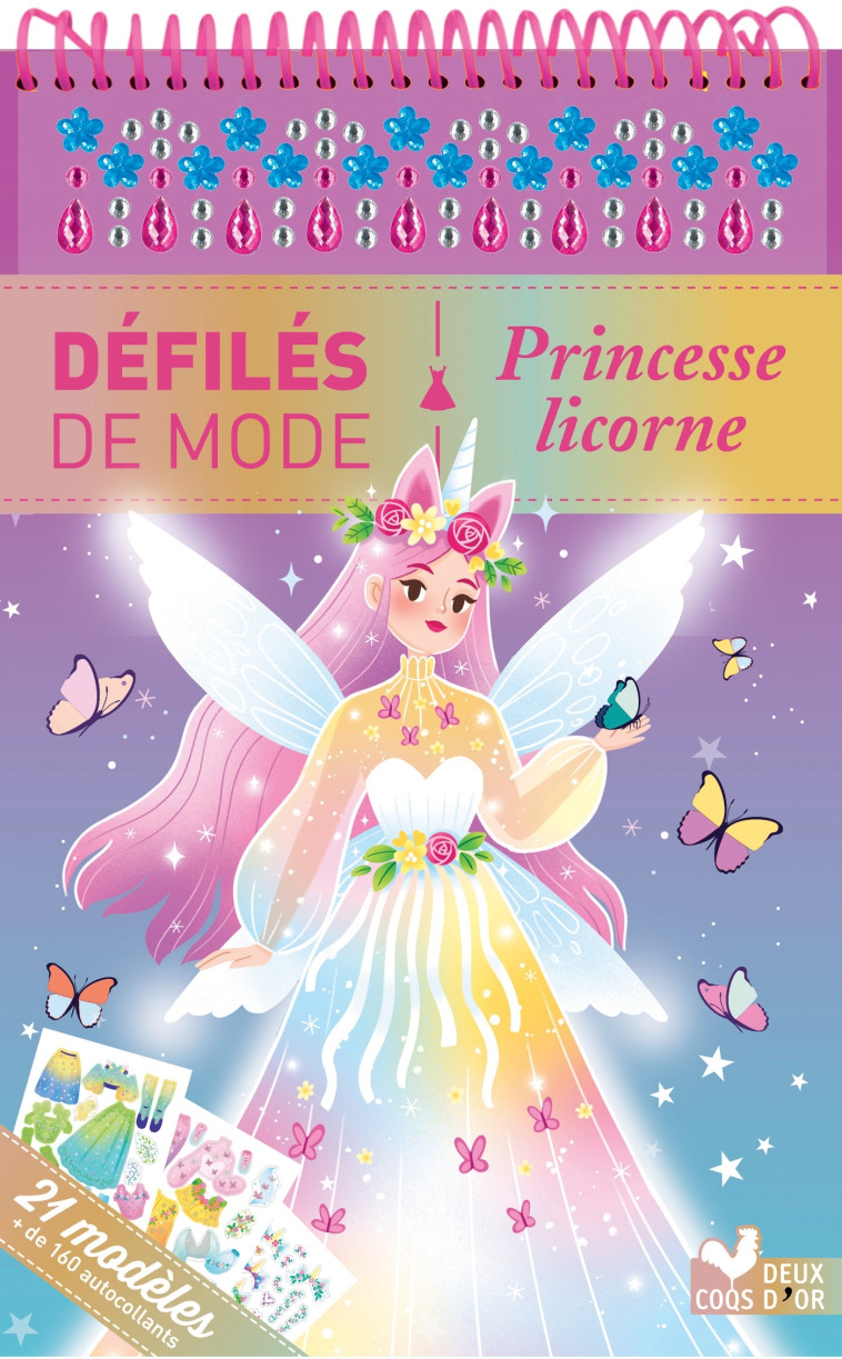 Princesse licorne - bloc à spirale - Ophelie Ortal - DEUX COQS D OR