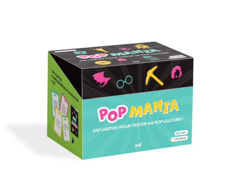 PopMania - 100 cartes pour tester sa pop culture ! -  Collectif - MERCILESLIVRES