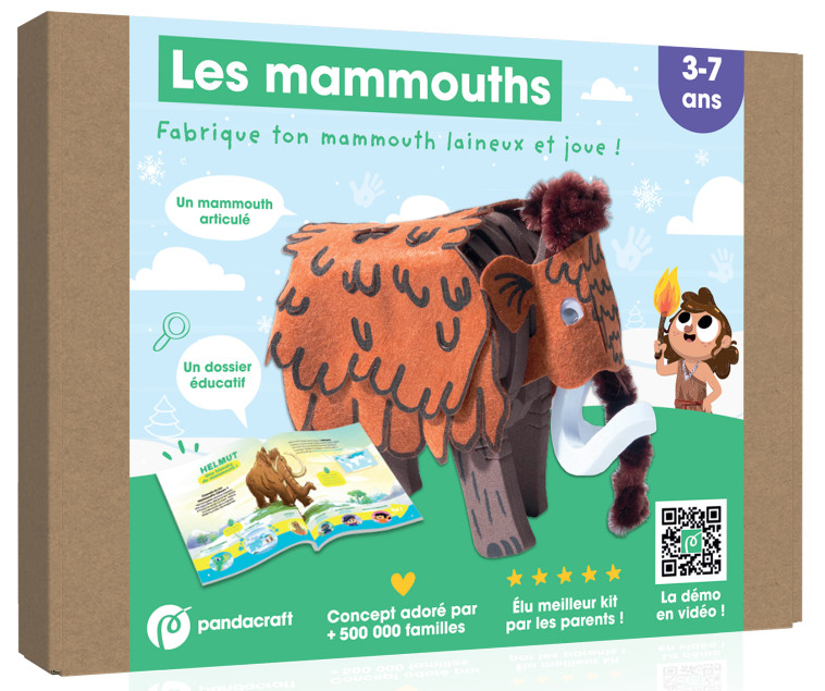 Les mammouths - kit Pandacraft 3-7 ans -  - PANDACRAFT