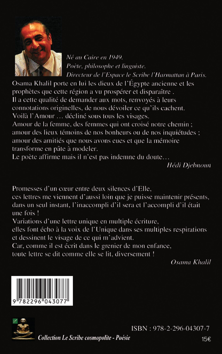 Mes lettres à Elle - Osama Khalil - L'HARMATTAN