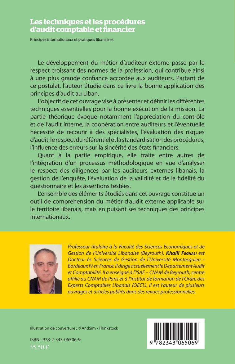 Les techniques et les procédures d'audit comptable et financier - Khalil Feghali - L'HARMATTAN