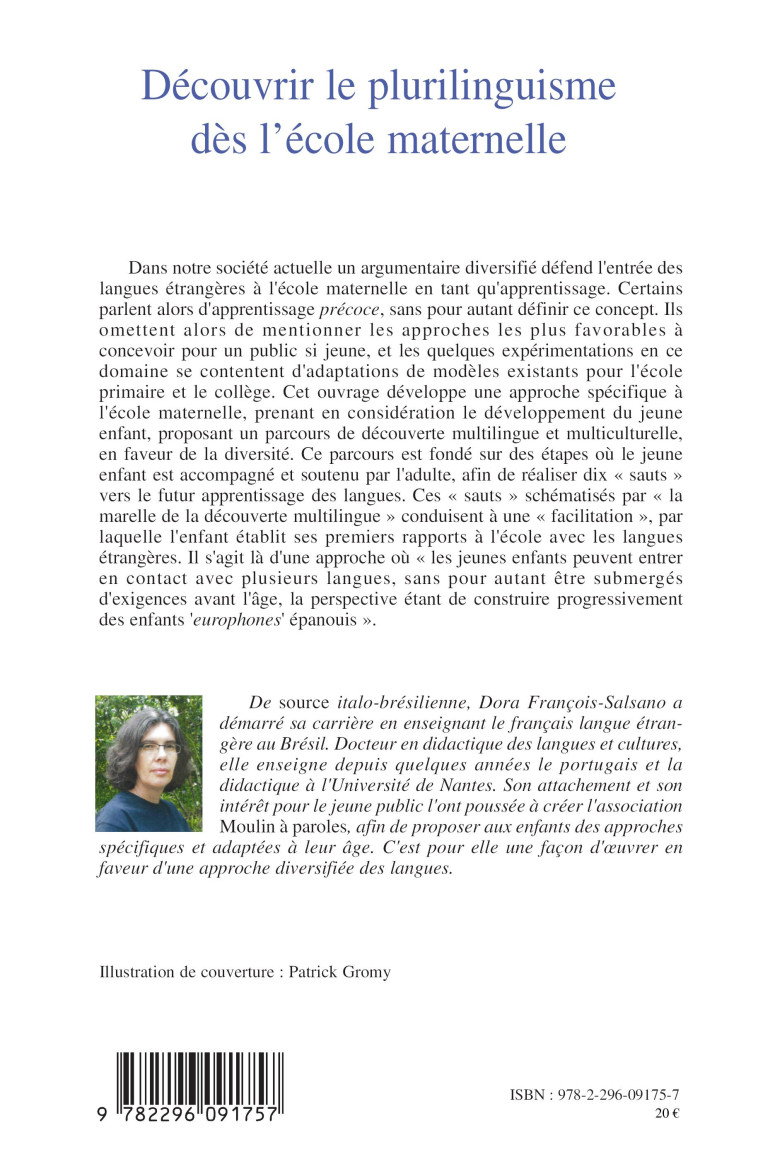 Découvrir le plurilinguisme dès l'école maternelle - Dora François-Salsano - L'HARMATTAN