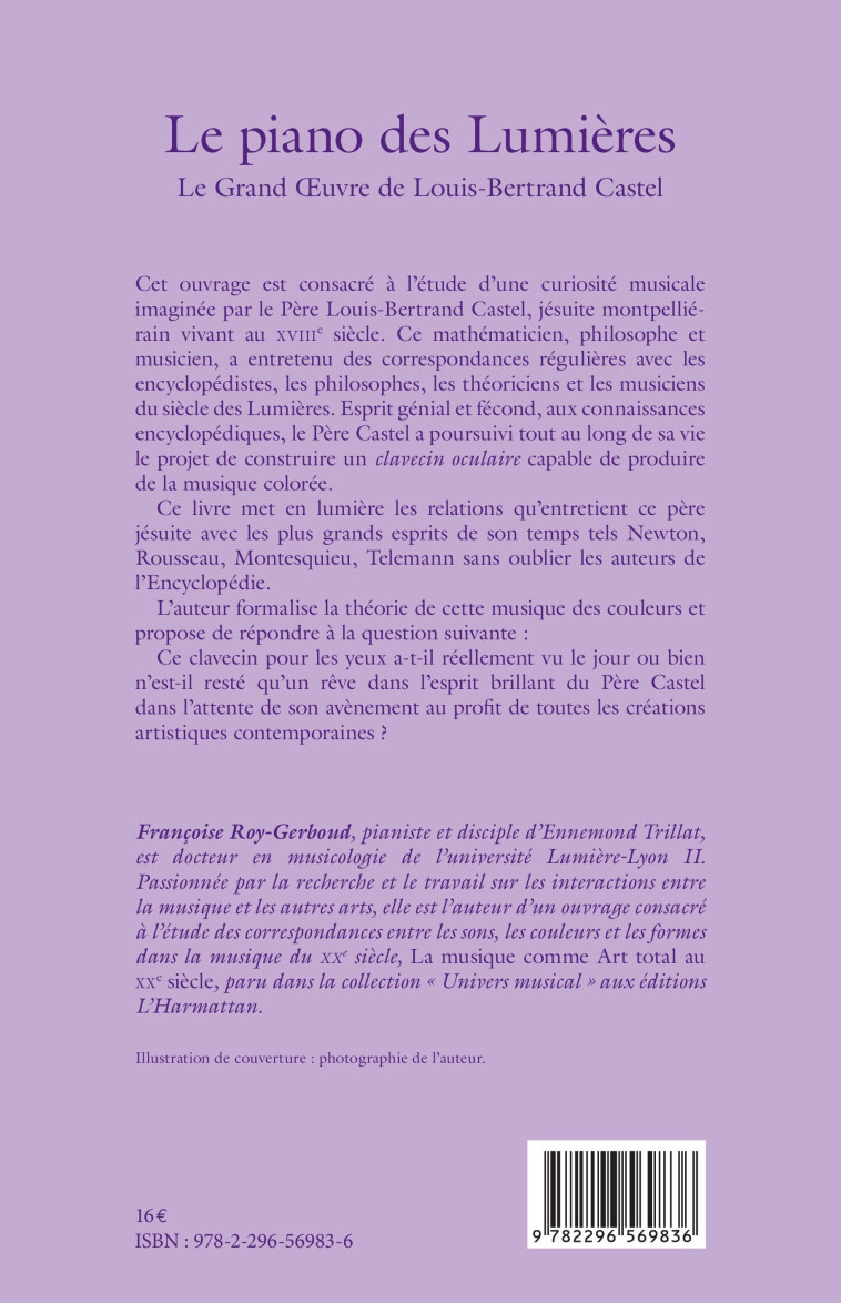 Le piano des Lumières - Françoise Roy-Gerboud - L'HARMATTAN