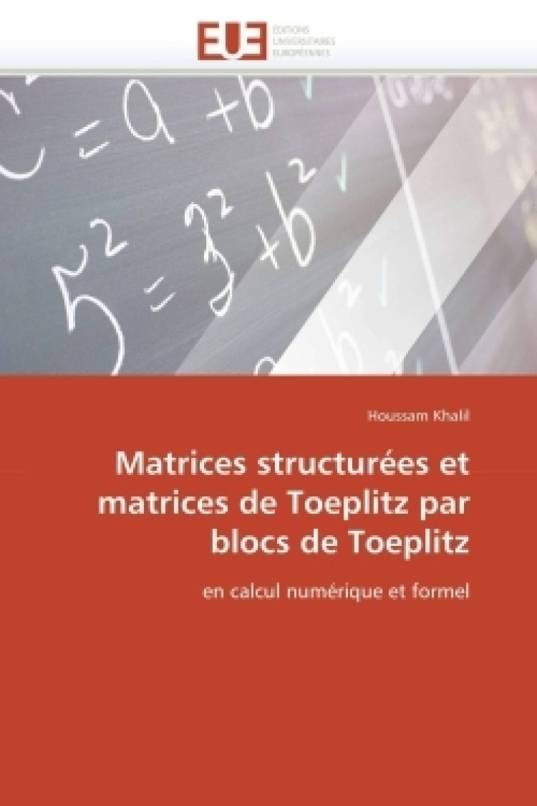 Matrices structurées et matrices de toeplitz par blocs de toeplitz -  KHALIL-H - UNIV EUROPEENNE