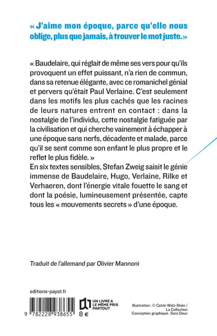 Baudelaire - Stefan Zweig, Olivier Mannoni, Stefan Zweig, Olivier Mannoni - PAYOT