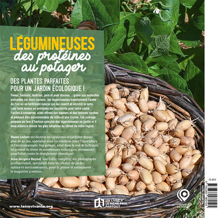 Légumineuses, des protéines au potager - BLAISE LECLERC, Jean-Jacques Raynal - TERRE VIVANTE